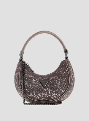 Silver Zalina Small Hobo Bag