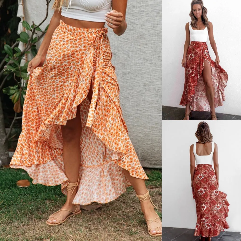 Solstice - Boho Floral Maxi Skirt by The Nevermore