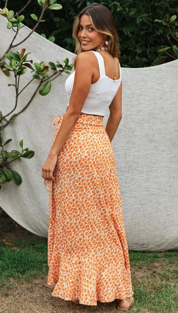 Solstice - Boho Floral Maxi Skirt by The Nevermore
