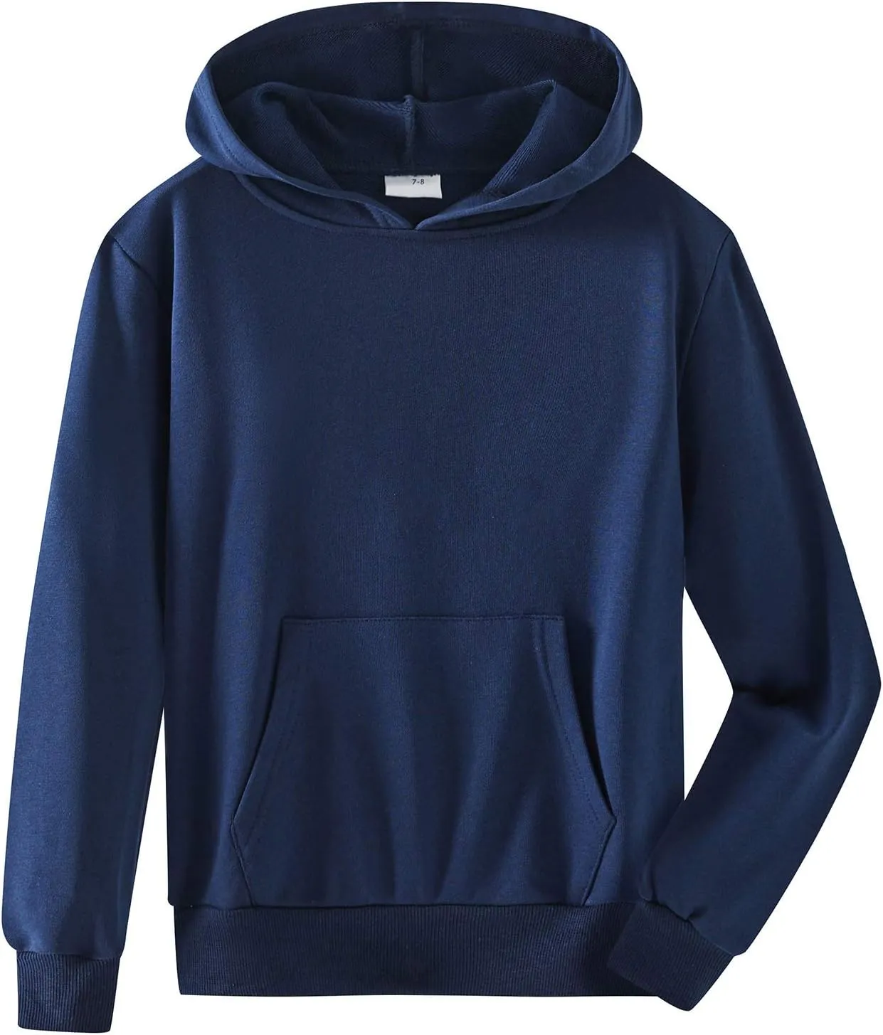 Spring&Gege Youth Solid Classic Hoodies Soft Hooded Pullover Sweatshirts for Children (3-14 Years)