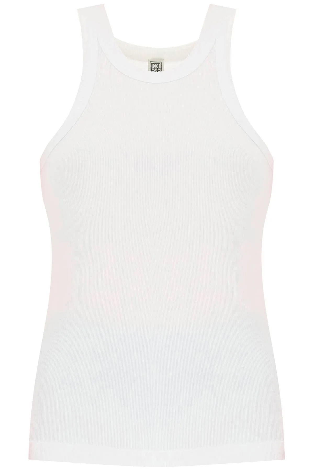 Toteme curved rib tank top 211 437 772 WHITE