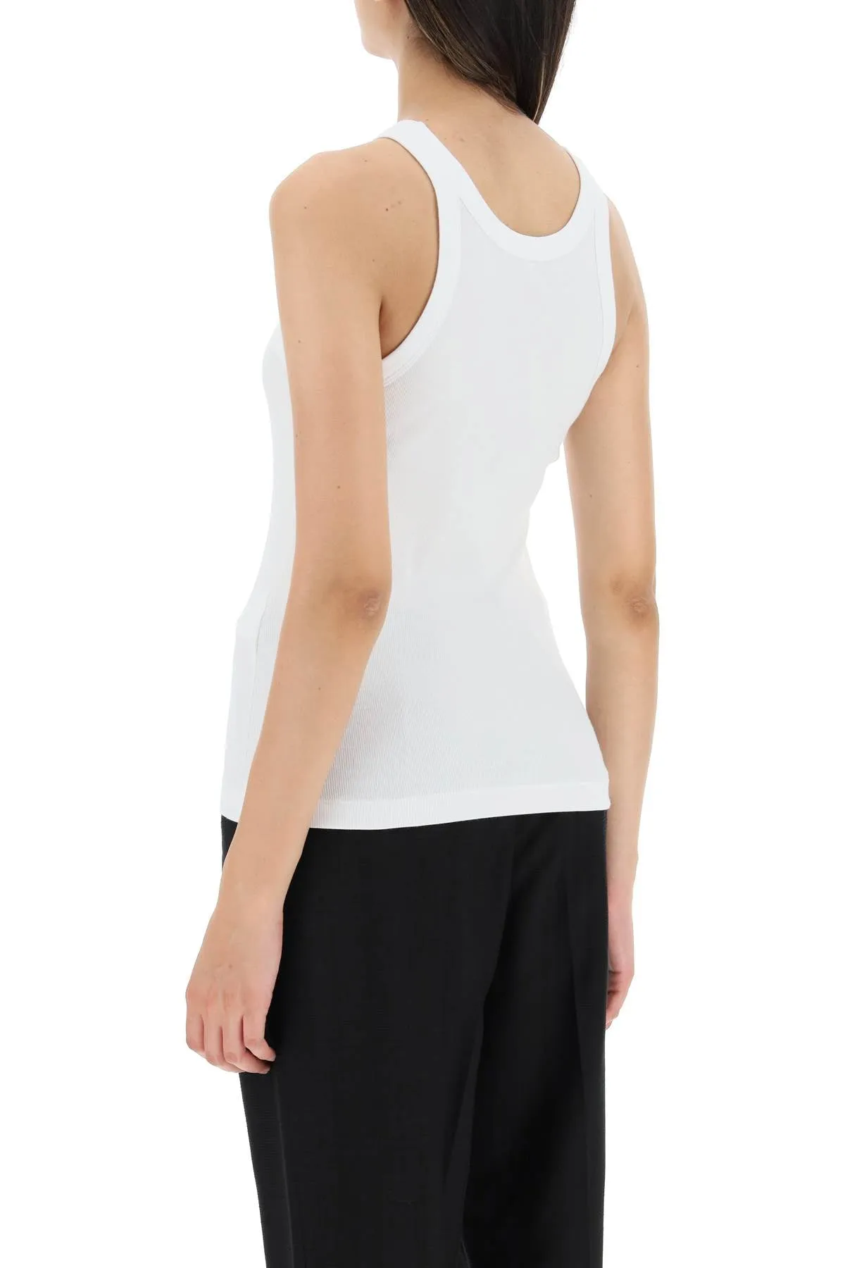 Toteme curved rib tank top 211 437 772 WHITE