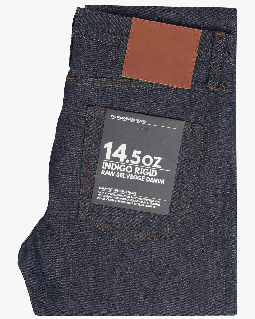 Unbranded UB101 Skinny Fit Mens Jeans - 14.5oz Indigo Selvedge