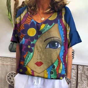 Vintage TShirt For Women Daily Tops Streetwear