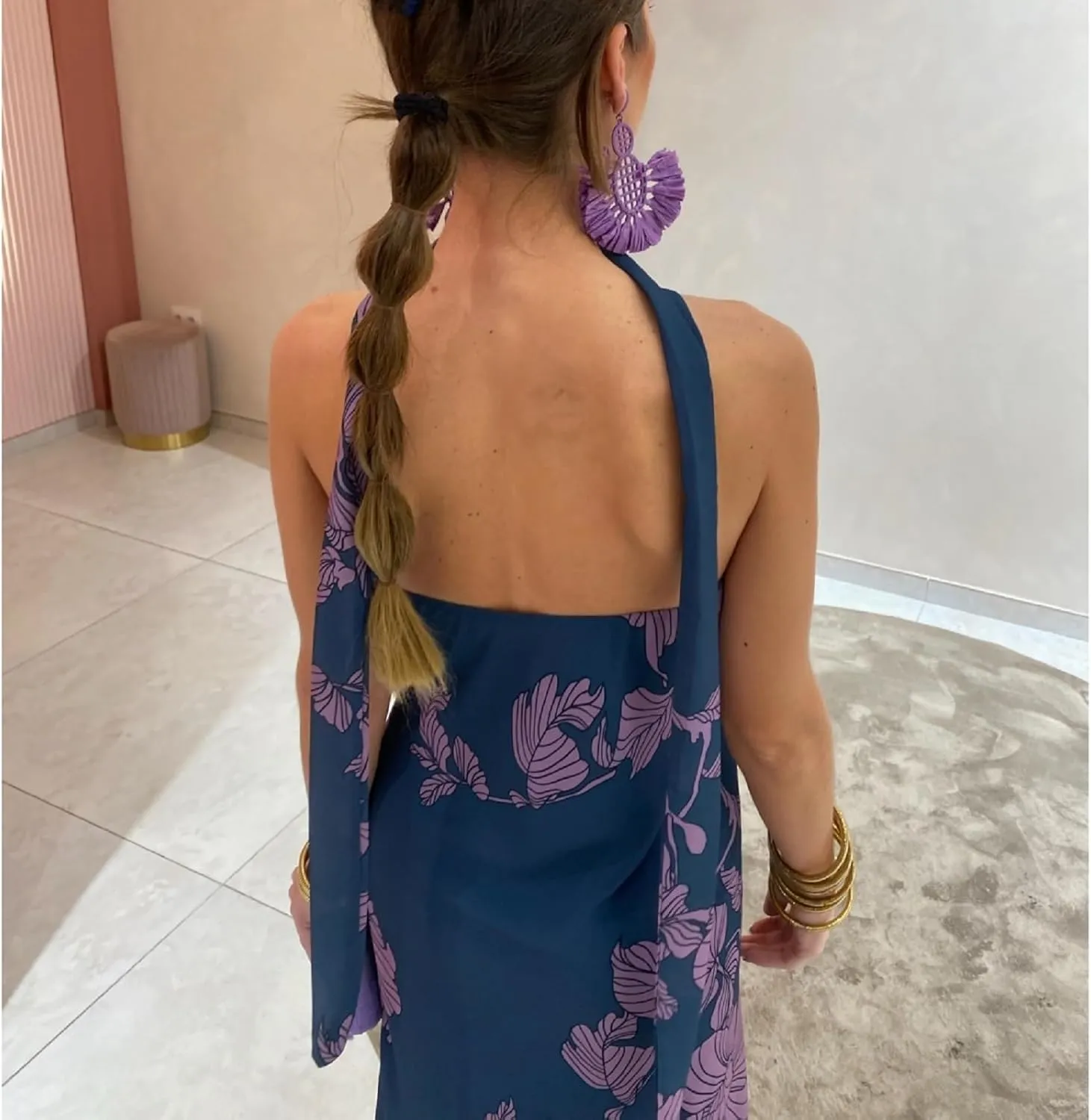 Women Floral Tube Maxi Dress with Scarf Sexy Strapless Backless Bodycon Long Dress Summer Mesh Cocktail Sundress