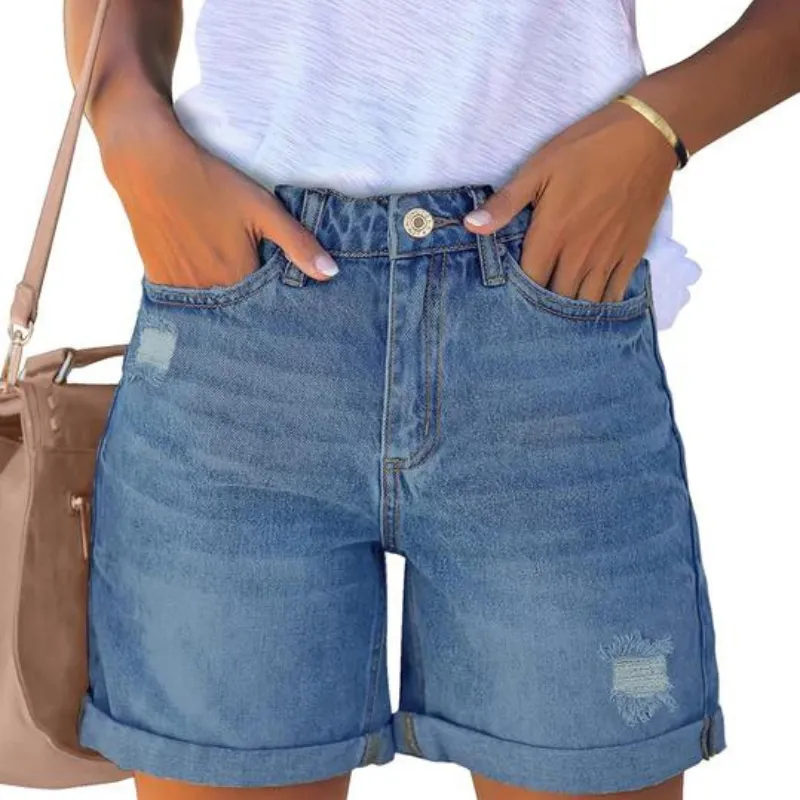 Women Lightweight Stylish Denim Shorts