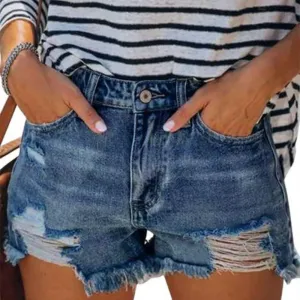 Women Lightweight Stylish Denim Shorts
