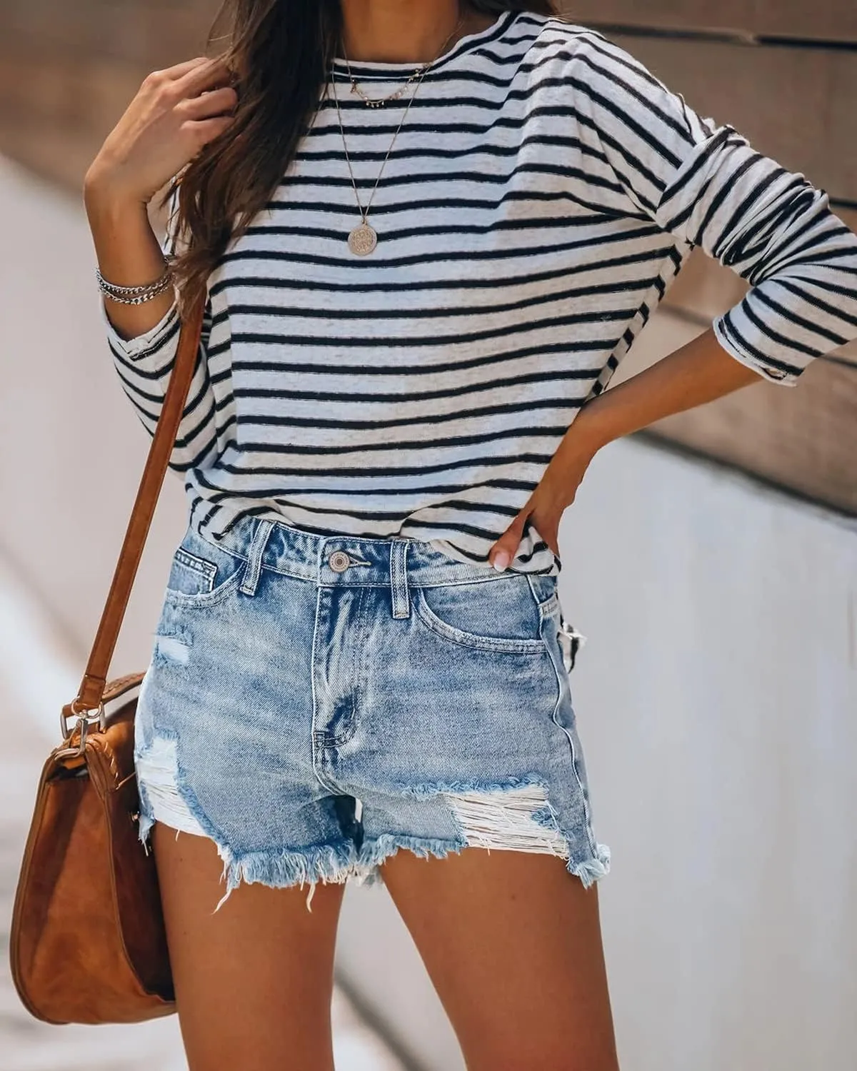 Women Lightweight Stylish Denim Shorts
