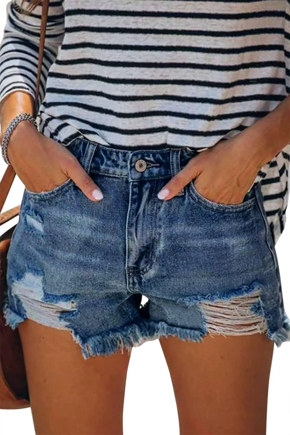 Women Lightweight Stylish Denim Shorts