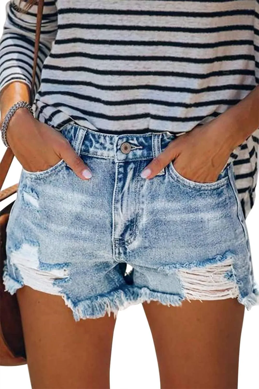 Women Lightweight Stylish Denim Shorts