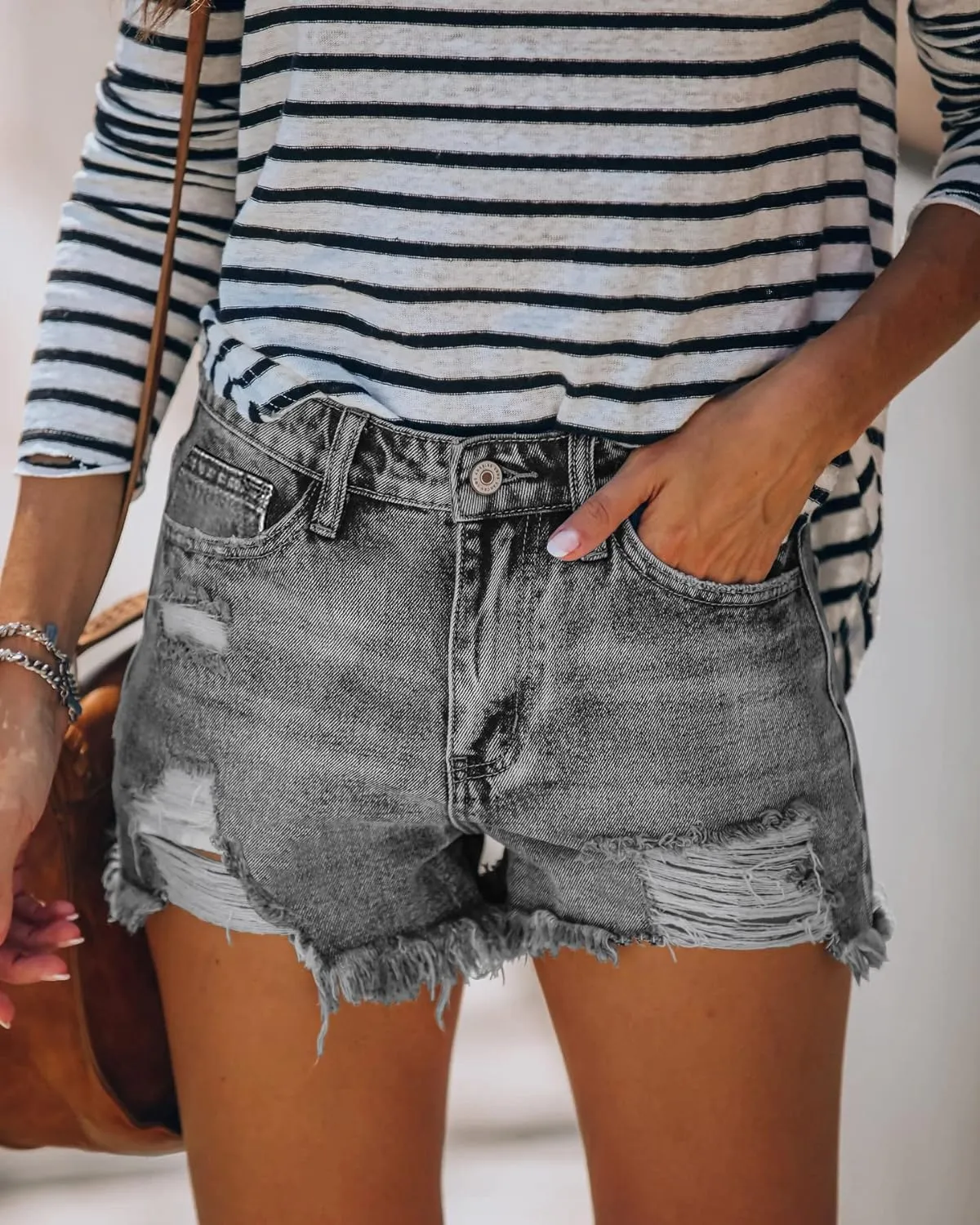 Women Lightweight Stylish Denim Shorts