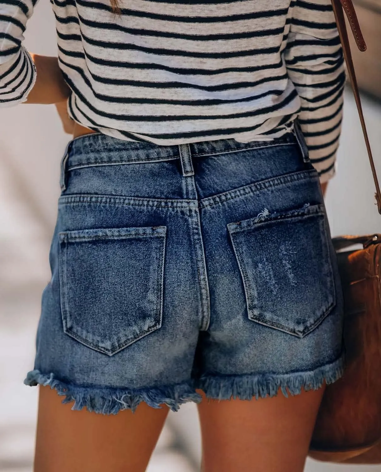 Women Lightweight Stylish Denim Shorts