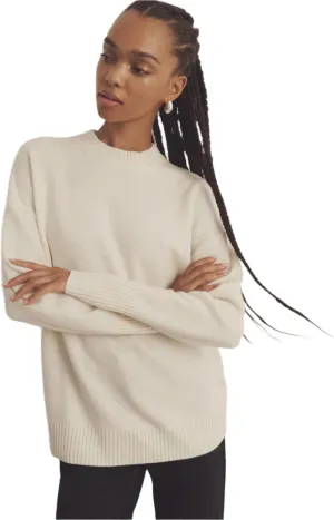 Womens Luxe Cashmere Oversized Crewneck Sweater