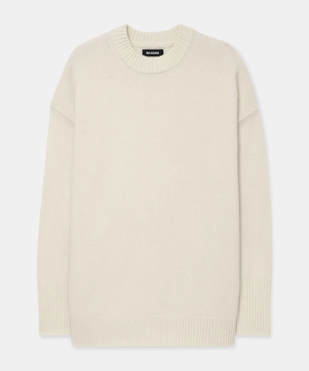 Womens Luxe Cashmere Oversized Crewneck Sweater