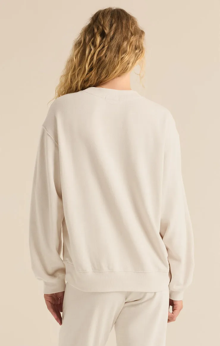 Z SUPPLY Boyfriend Crew Fleece Pullover - More Colors Available