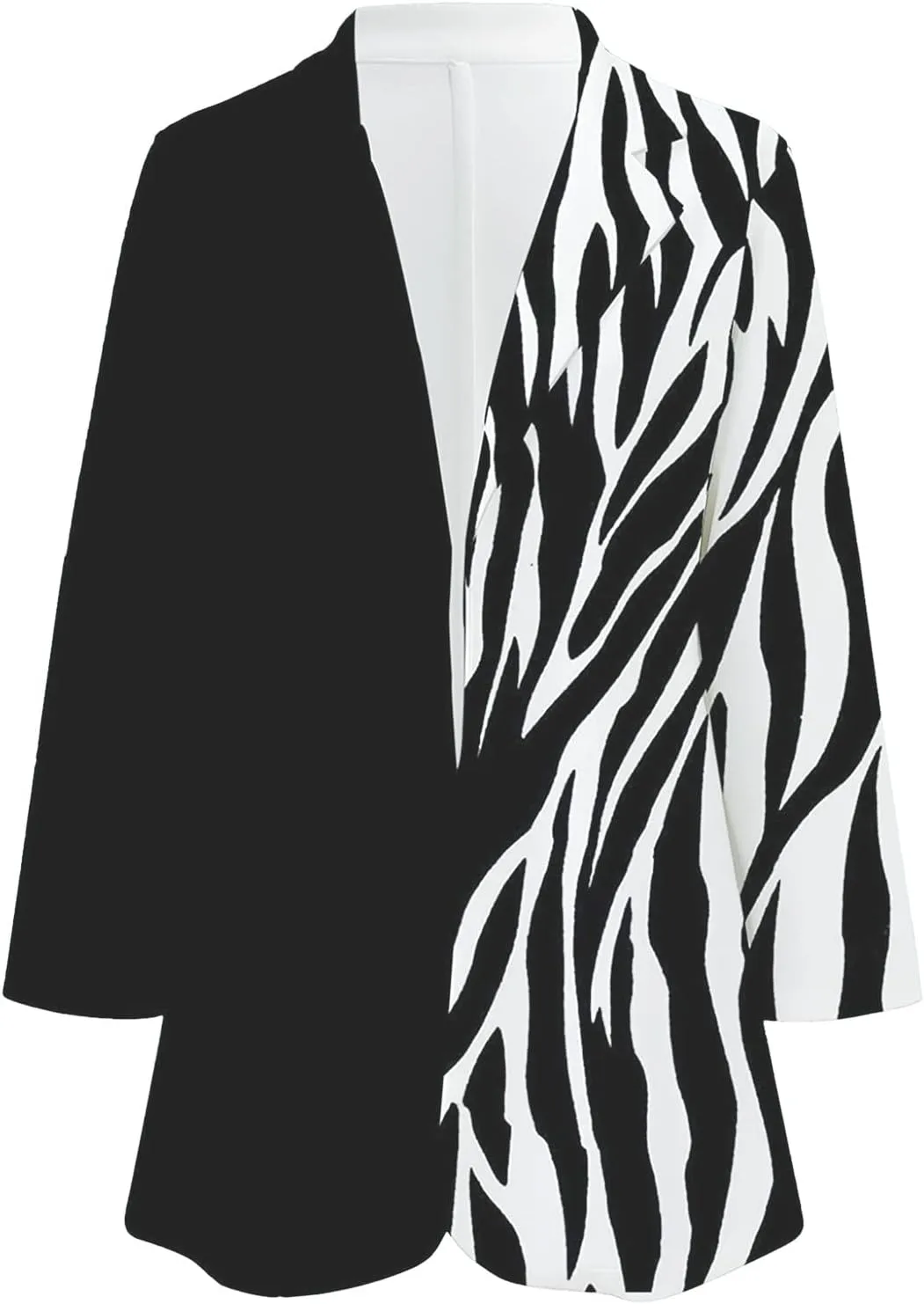 ZEFOTIM Women Blazer Fitted Fashion Plus Size Floral/Striped Coat Trendy Business 2024 Blazer